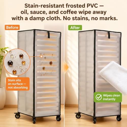 Commercial Bread Rack Cover (23" W x 28" D x 64" H)