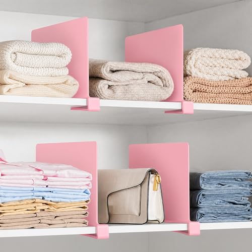 6 Pack Closet Organizers and Storage (Pink / 6 PCS)
