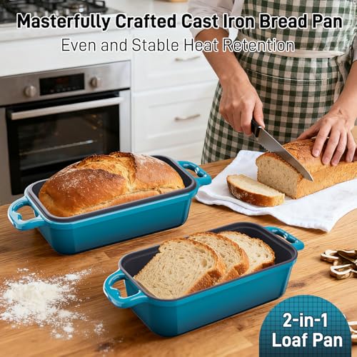 Enameled Cast Iron Sourdough Bread Dutch Oven (Emerald)