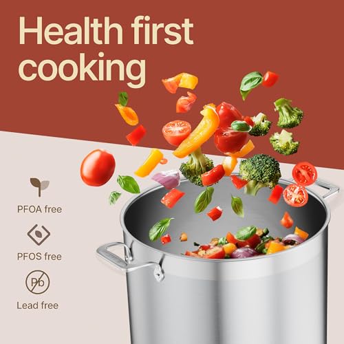 Stainless Steel Stockpot with Lid 24 Quart (24 Quarts)