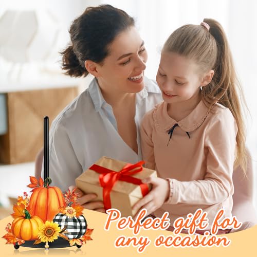 Fall Paper Towel Holder Thanksgiving Pumpkin Floral Kitchen Decor Leaves Sunflower Metal Towel Stand Autumn Decoration Accessory for Harvest Party Home Kitchen Countertop