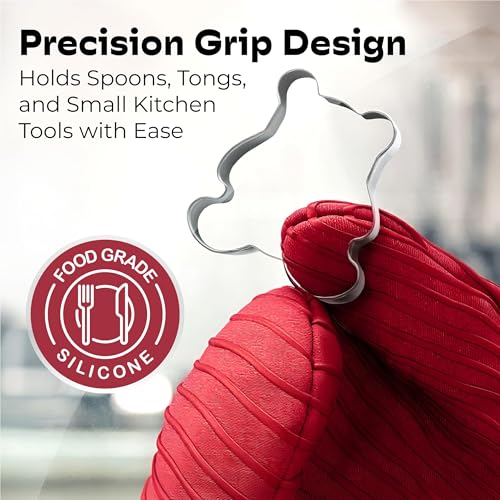 Silicone Mini Oven Mitts (Red / 10")