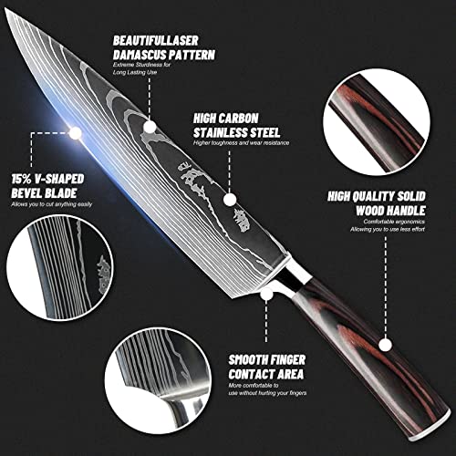 7 Piece Kitchen Knife Set with Magnetic Block (01)