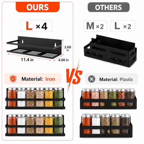 Magnetic Spice Rack 4 (Black)