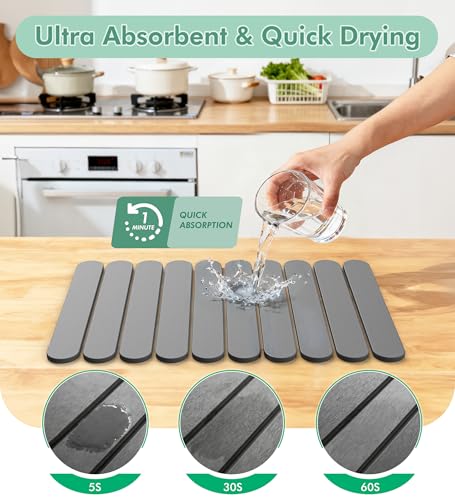Stone Dish Drying Mat for Kitchen Counter