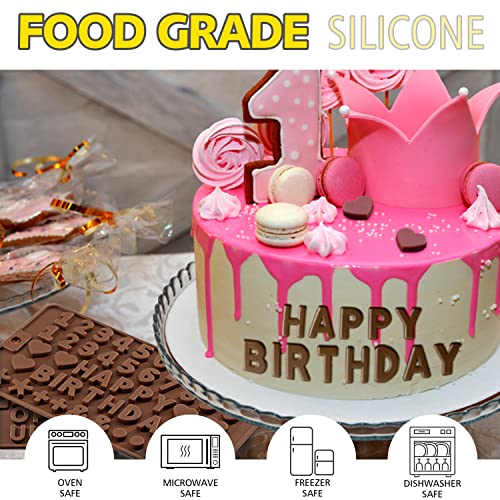 Silicone Letter and Number Chocolate Molds (Letter + Number (2 Pack))