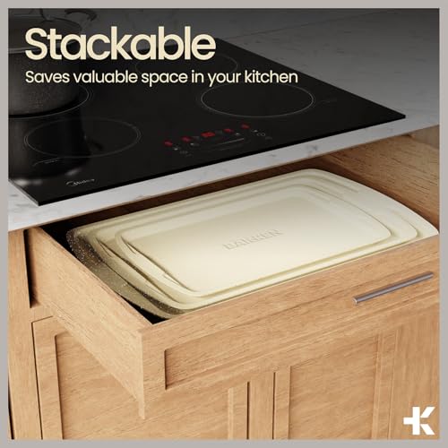 Bakken Swiss Cookie Sheet 3 Piece Set (White Marble / 3 Piece Set)
