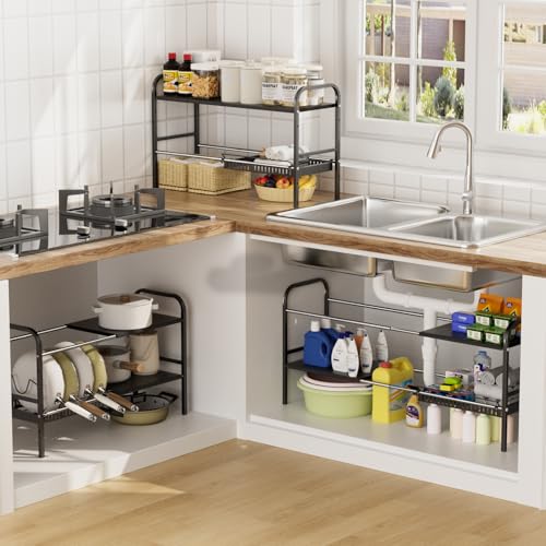 Under Sink Organizer 2 Tier Kitchen Storage Rack