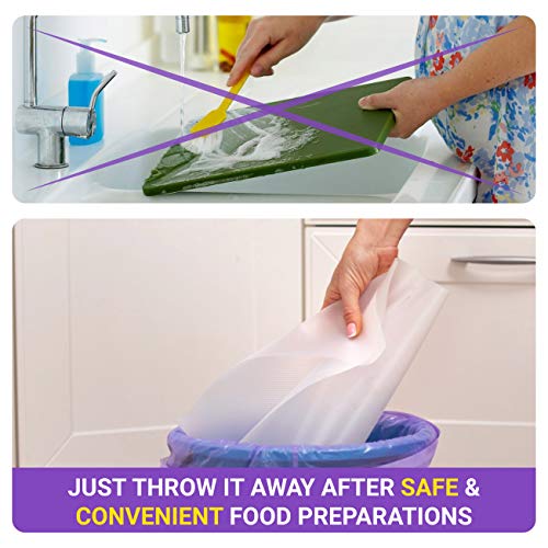 Disposable Plastic Cutting Board Sheets for BBQ & Camping (385"L x 12"W)
