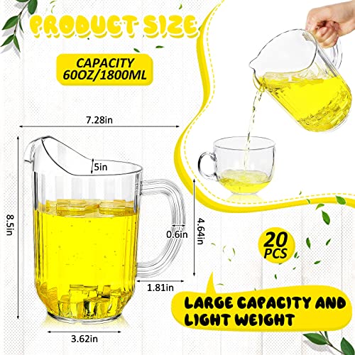 20 Pcs Plastic Water Pitchers (Classic)