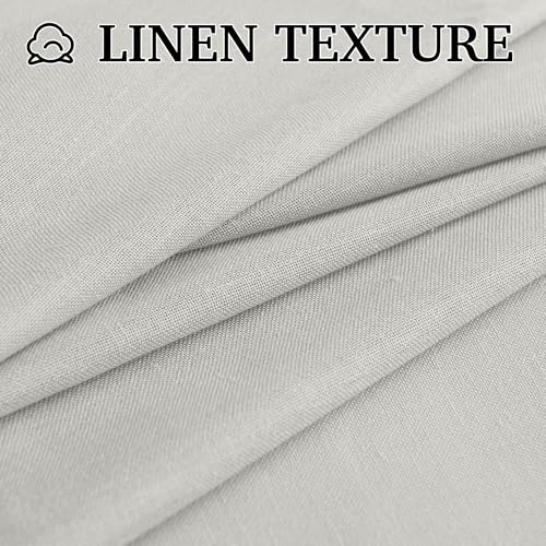 Sheer Curtains 108 inches (H - Grey / 52"W x 108"L (Pack of 2))