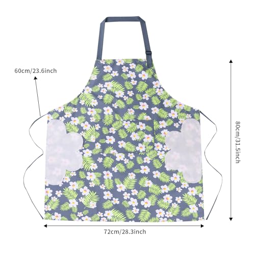 2 Pack Floral Aprons with Pocket (2pack #C)