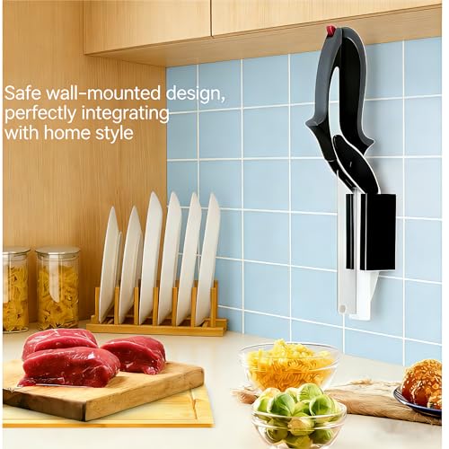 2 in 1 Kitchen Scissors for Food (Black-1pc)