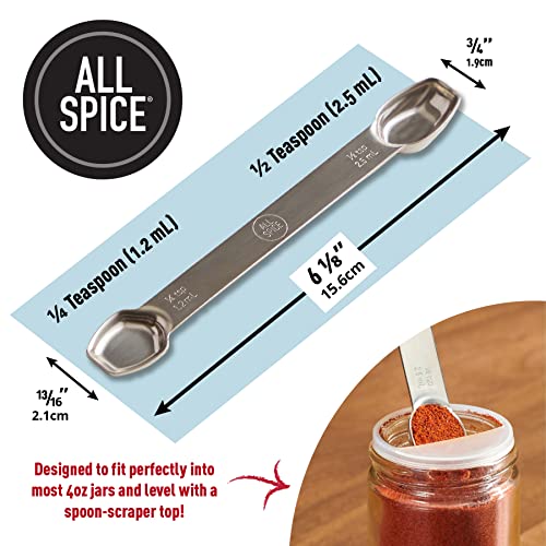 Stainless Steel Double Sided Measuring Spoon (Half teaspoon/ Quarter Teaspoon)
