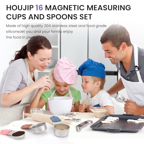 Magnetic Measuring Cups and Spoons Set (Color)