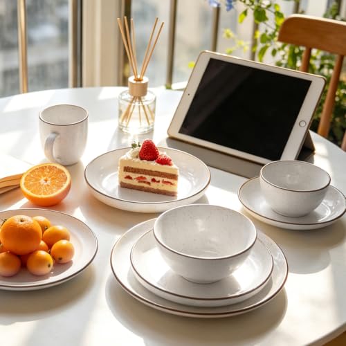 HomeVSS 20 Piece Dinnerware Set (Service for 4 - 20pc Set / Matt White)