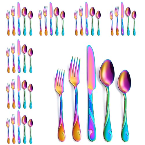 Rainbow Silverware Set (Rainbow / 40-Piece)