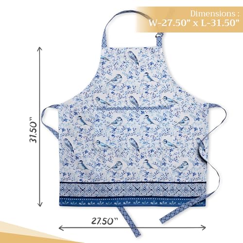 Aprons for women with Pocket 100% Cotton Pack of 1 (076 - Dutch Base)