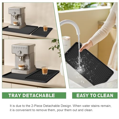 Silicone Coffee Mat 16"x16" (Black)