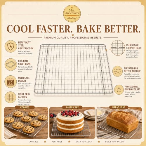 Professional Cooling Rack (Half Sheet -11.75 x 16.5-Inch)
