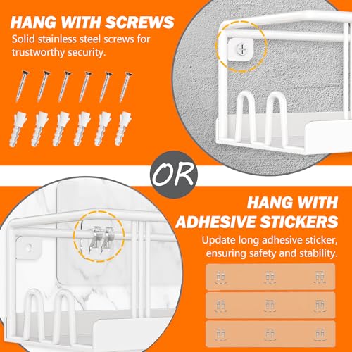 Spice Rack Wall Mounted 3 Pack (White / 3 Pack)