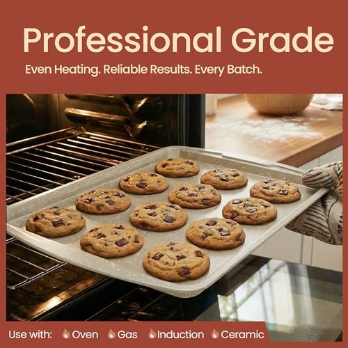 Bakken Swiss Cookie Sheet 3 Piece Set (White Marble / 3 Piece Set)