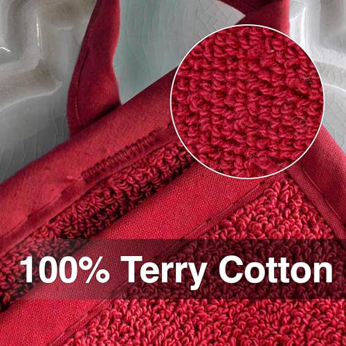 Terry Pocket Mitt & Hot Pad (2-Pack / Paprika Red)