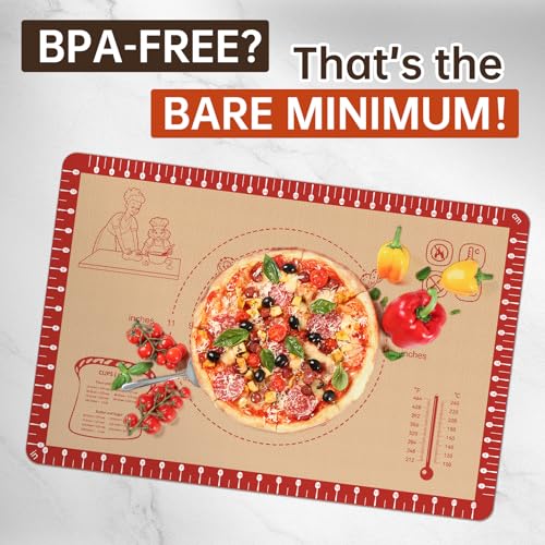 Extra Thick Silicone Mat for Baking (Red / 28"L x 20"W)