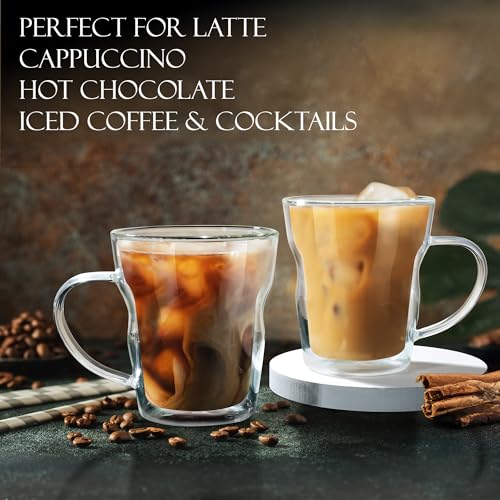 12 oz Glass Coffee Mugs (Transparent mug-12oz)