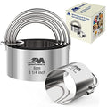 5 Pieces Circle Biscuit Cutter (5pcs with Handle(1.75-3.25in))