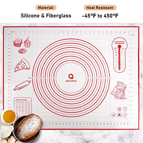 Extra Large Silicone Pastry Mat (Red / 32"L x 24"W)