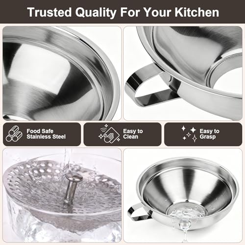 Canning Funnel with Strainer for Filling Mason Jars