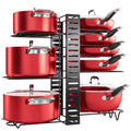 8 Tier Pots and Pans Organizer under Cabinet (Black / 16.61"H)