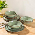 Ceramic Dinnerware Sets for 4 (Pastel Green / Service for 4)