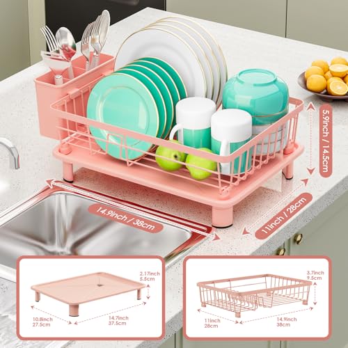 Dish Drying Rack (Pink)
