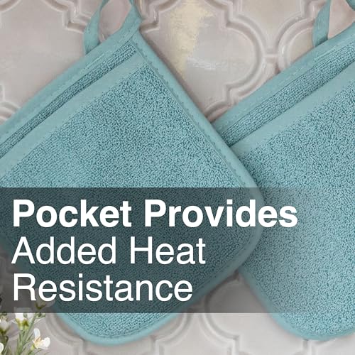 Terry Pocket Mitt & Hot Pad (4-Pack / Dew)