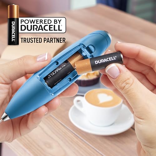 Powerful Milk Frother Wand With Duracell Batteries (Harbor Metallic / Z1 Motor + Batteries)
