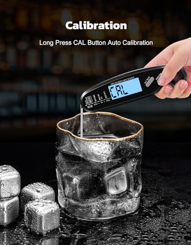 Instant Read Meat Thermometer Digital for Cooking (Black)