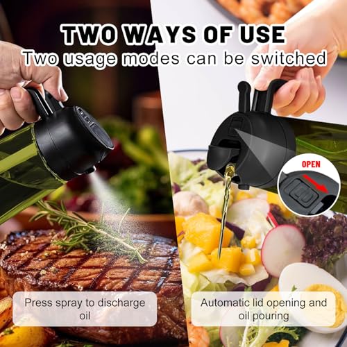 16 Oz 470 Ml Oil Dispenser For Kitchen Spray (black-1)