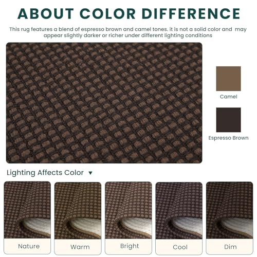 Cotton Runners Rugs for Hallway 2.5'x10' (Brown/Dark Brown / 2'8" x 10' (Runner))