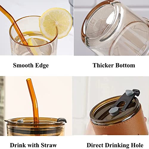 13oz 400ml Tumbler Water Glass (Amber with sleeve)