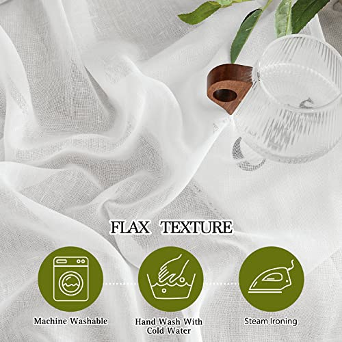 White Living Room Curtains Extra Long 135 inches Long (52"W x 135"L (Pack of 2) / White)