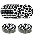 50 PCS Cow Print Plates 7 Inch Cow Paper Plates for Birthday Party Baby Shower Decoration Disposable Party Plates (Cow Print / 7 INCH)