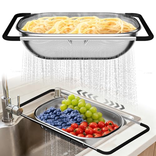 Over the Sink Colander (Light Black)