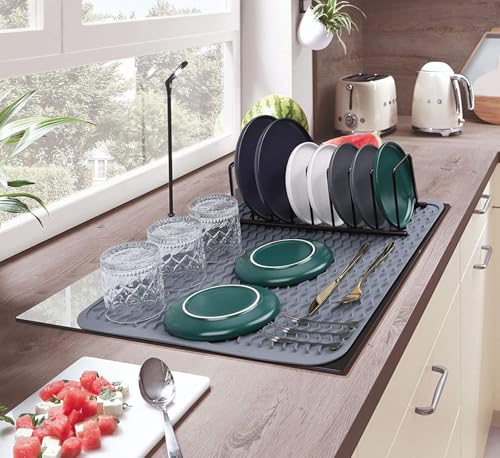 Silicone Dish Drying Mat (Grey / 17" x 14")