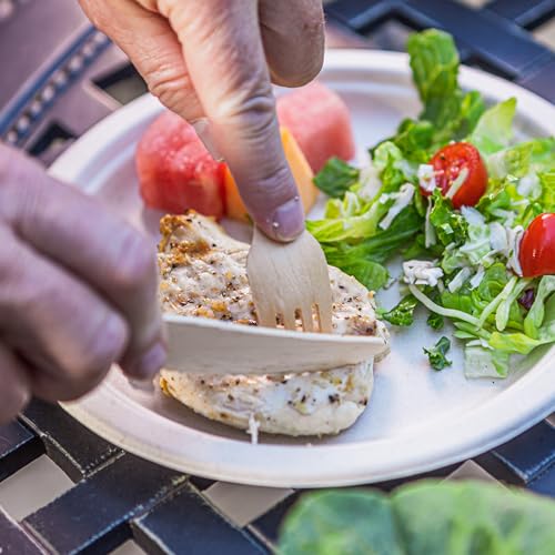 Disposable & Backyard Compostable Wrapped Wooden Cutlery Set (Wrapped-Set / 150)