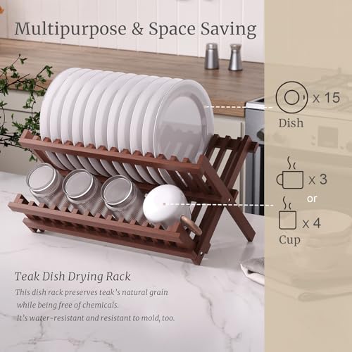 Teak Dish Drying Rack