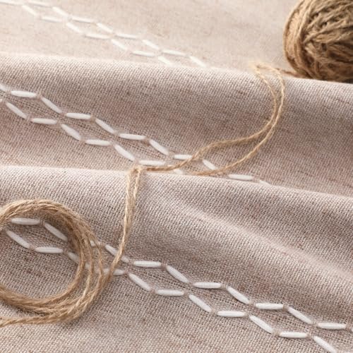 Light Brown 100% Boho Blackout Curtains 84 Inch 2 Panels (Light Brown / 52"W x 84"L (Pack of 2))