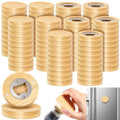100 Pcs Magnetic Bottle Opener 2.5in DIY Bamboo Round Beer Opener