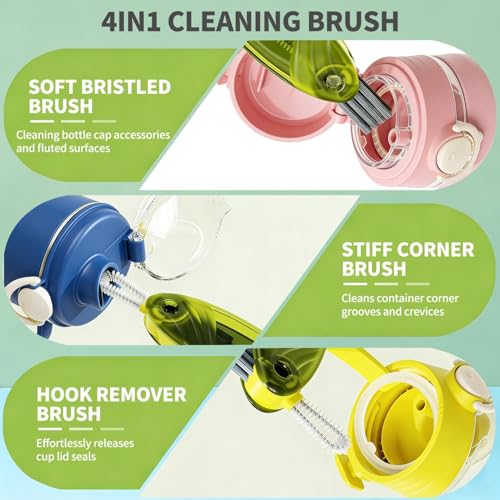 3 in 1 Cup Lid Gap Cleaning Brush Set (Mixed Colors)